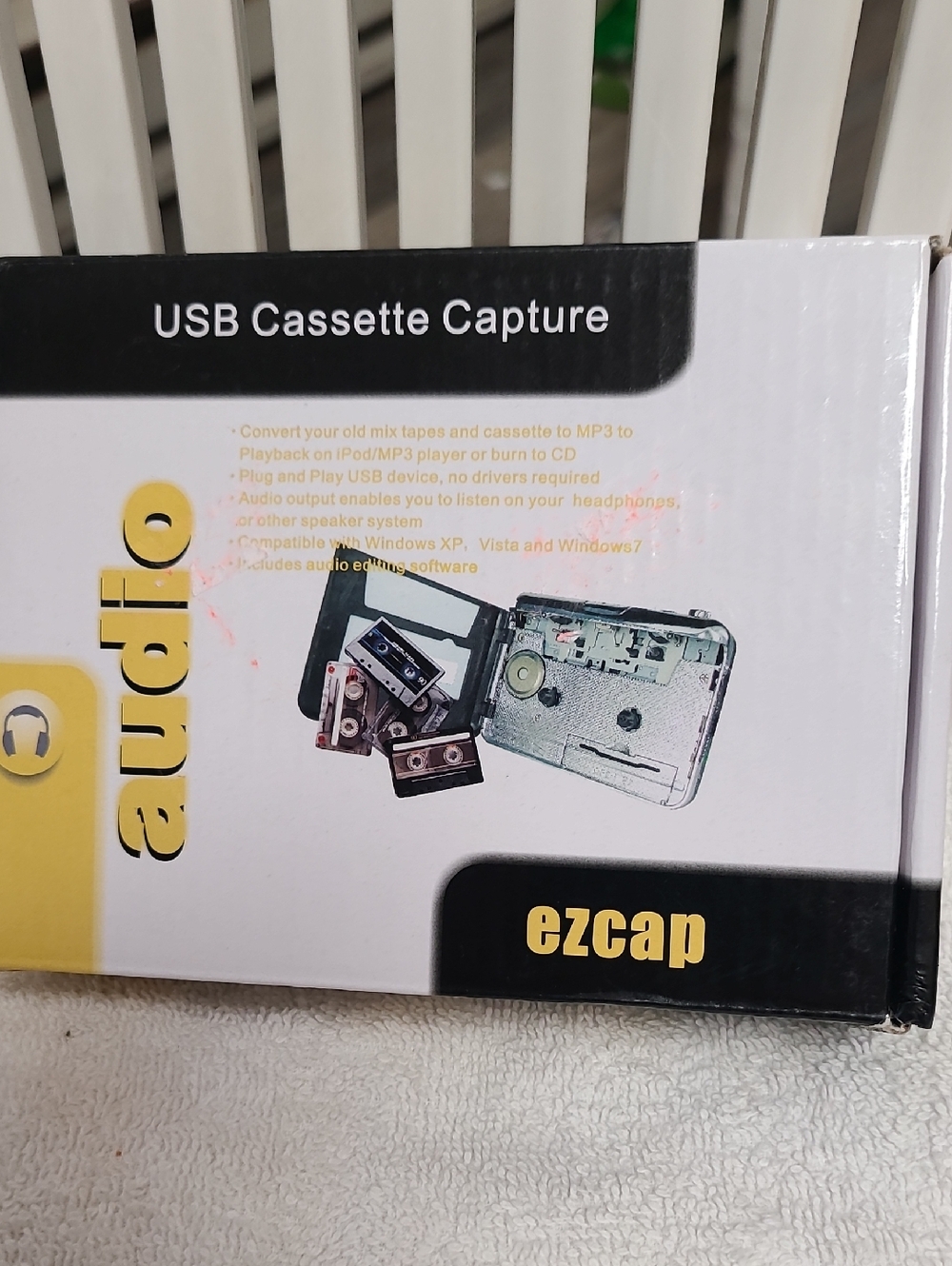 USB Cassette Capture Player - Black and Yellow